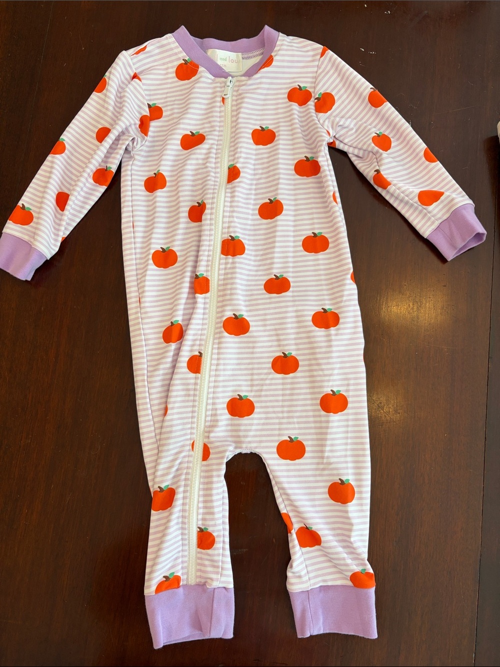 Striped Lavender Pumpkin Print
